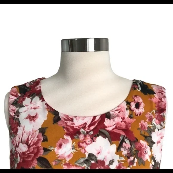 Mustard Floral Dress - NWT - Picture 3 of 9